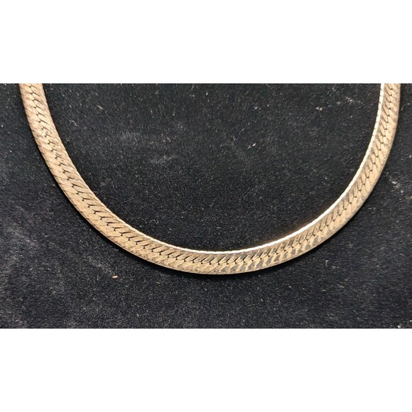 Vintage Sterling Silver 925 Flat Chain Made in Italy Mens Necklace 14.9g - Picture 2 of 5